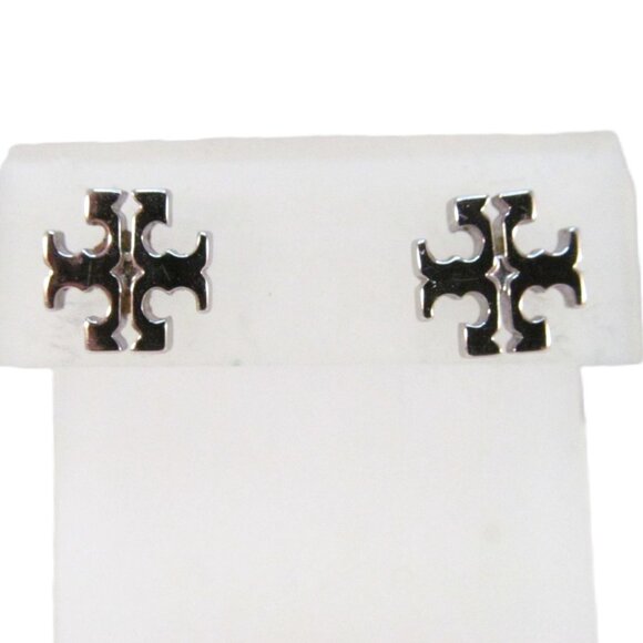 Tory Burch Kira Logo Stud Pierced Earrings - Picture 1 of 12